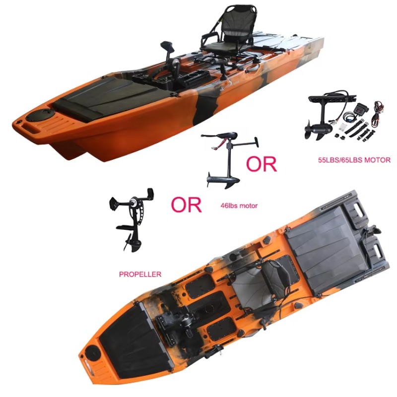 Fishing Boat Trolling Motor - Vicking 12.6FT Single Kayak Pedal Propeller