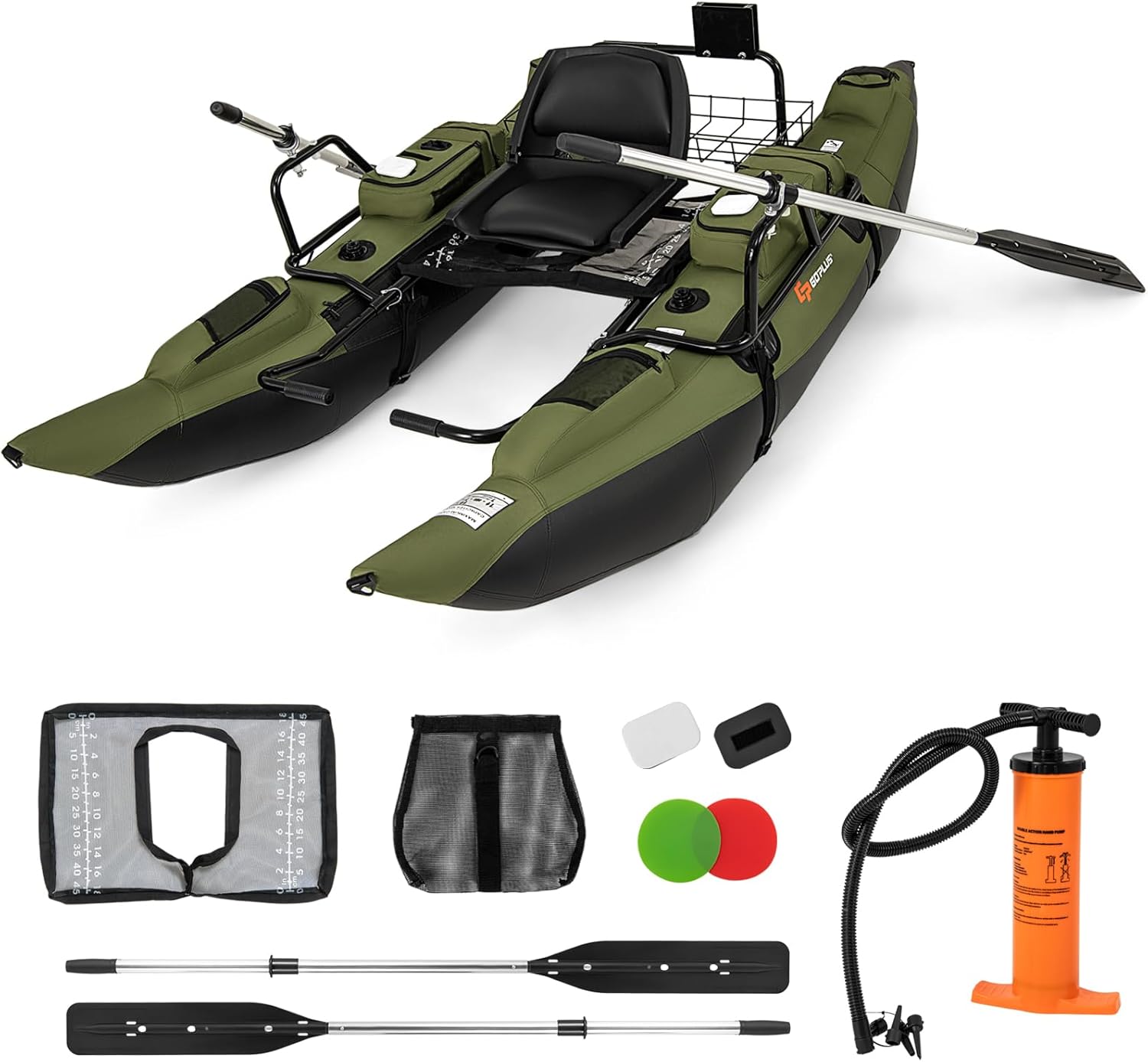Adult Inflatable Belly Boat wi - Fishing Boat Paddle 评论和价格