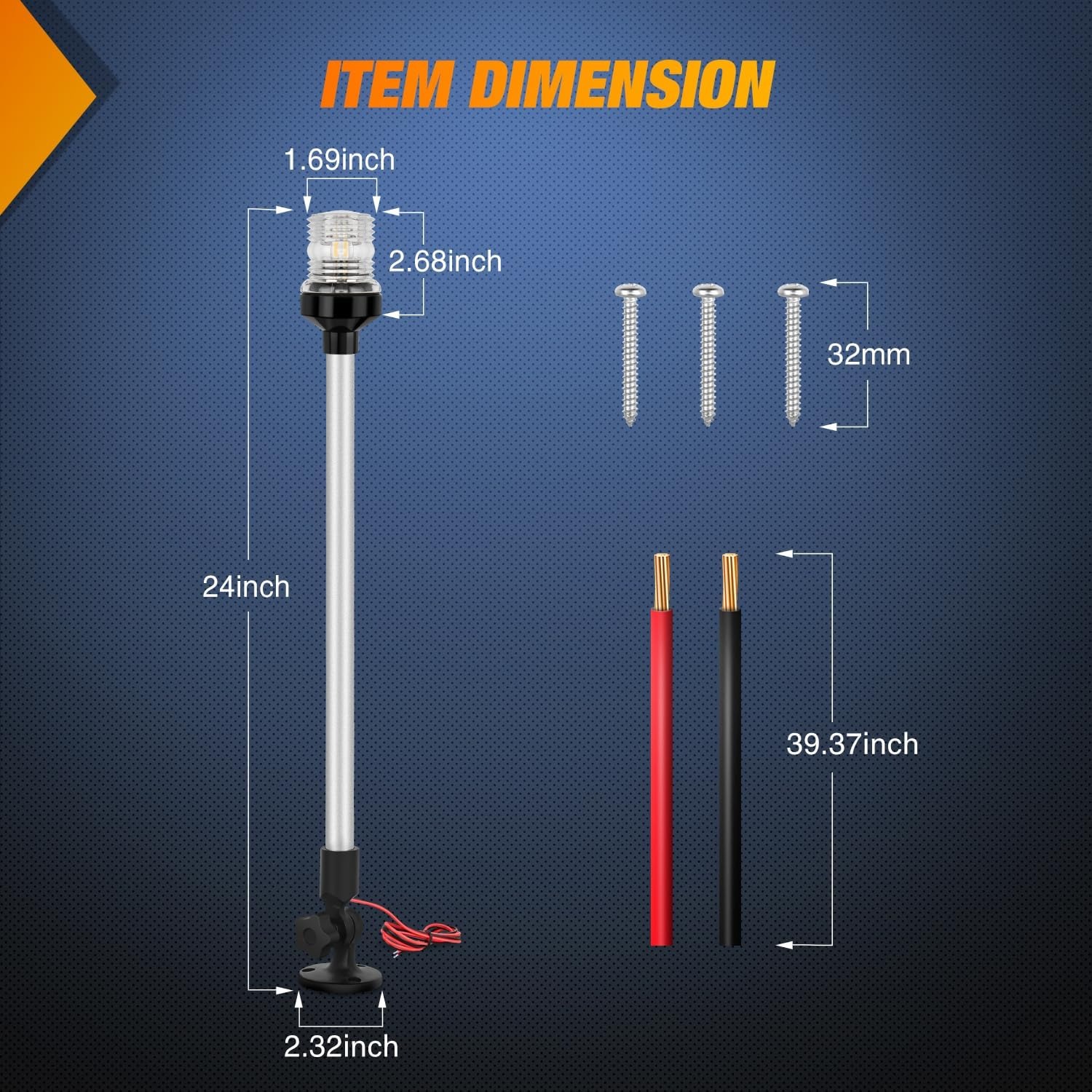 Nilight Marine Boat Stern Ligh - Fishing Boat Navigation Light 评论和价格