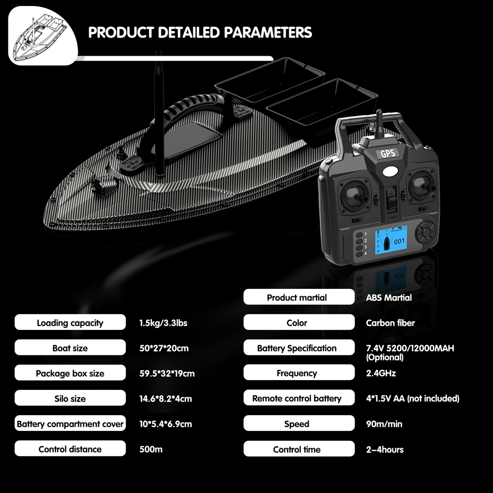 V070 12000mAh/5200mAh RC Bait  - Fishing Boat Gps 评论和价格