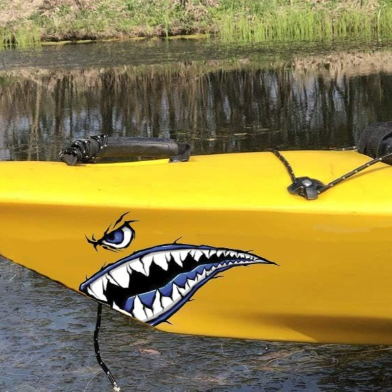2PCS Shark Teeth Mouth Boat St - Fishing Boat Paddle 评论和价格